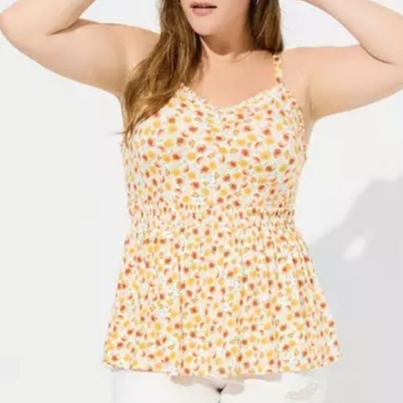 torrid Tops - Torrid Super Soft Sweetheart Ruched Babydoll Top Size 2
